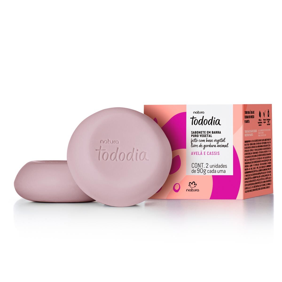 Natura TODODIA Avelâ Cassis / Barbonet In Barra Avelâ And Cassis - 2 X 90 G