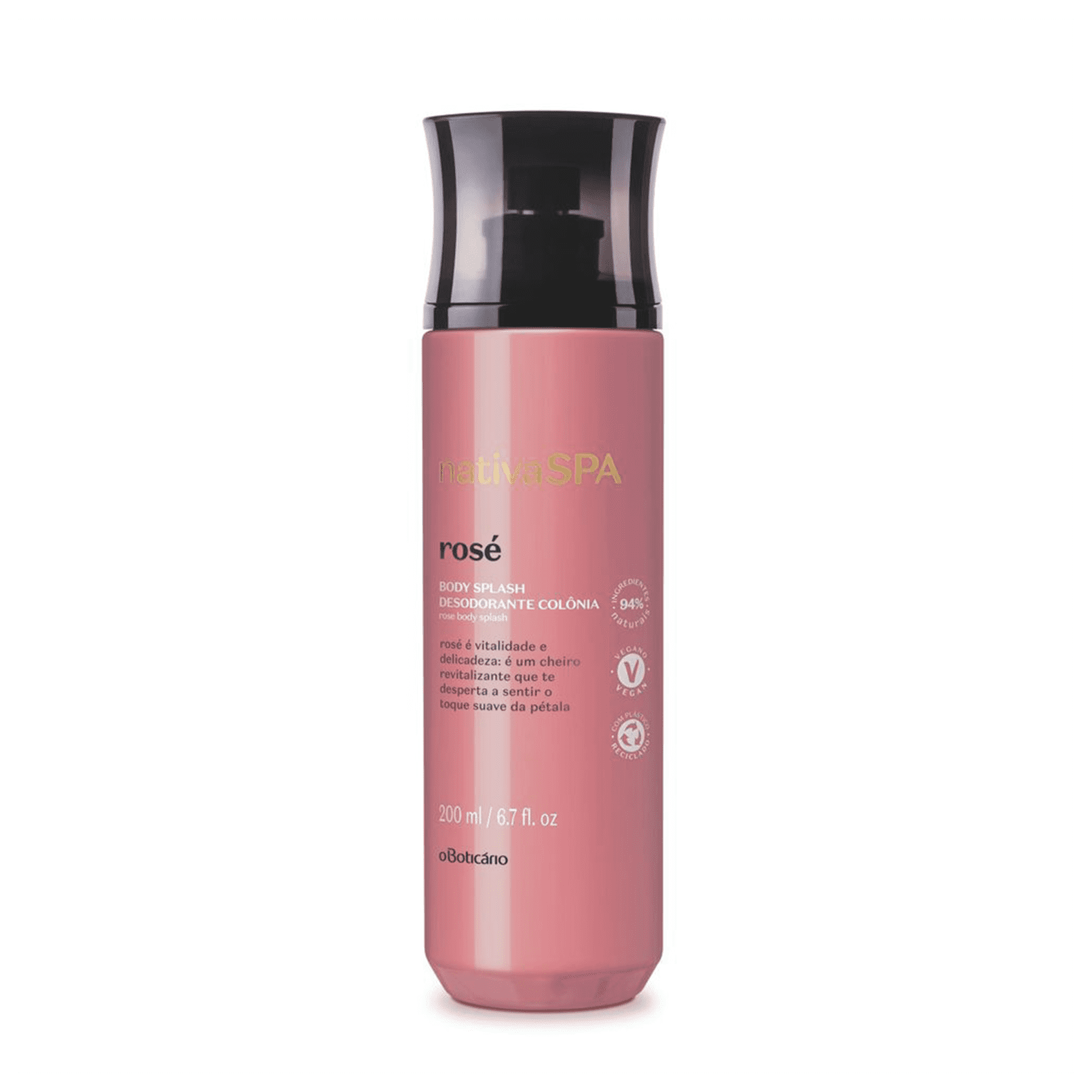 Deodorant Cologne Body Splash Native Spa Rosé, 200 Ml - o Perfume