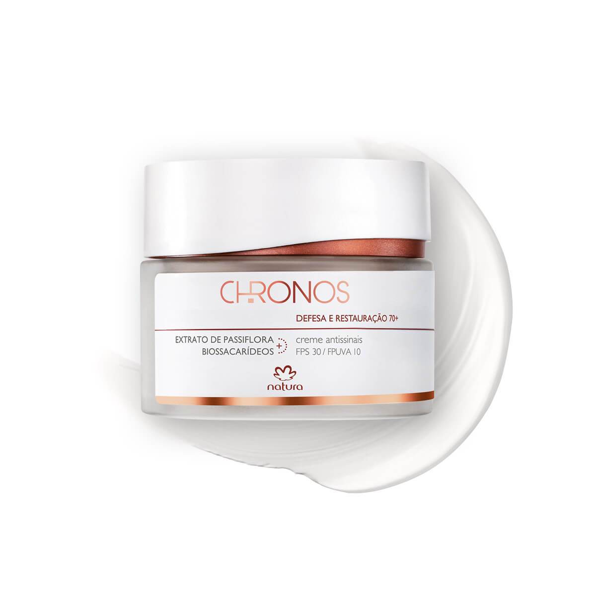 Natura CHRONOS Antissinais 70+ Dia Defesa Restauração / Antisset Cream 70+ Day Defense And Restoration - 40g