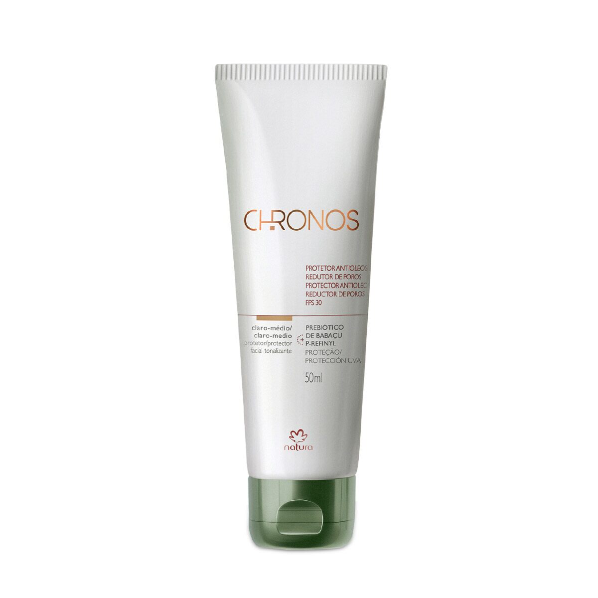Natura CHRONOS Antioleosidade Redutor Poros Fps 30 Claro-médio / Protector Antioliness Pore Réducteur Fps 30 Clair-moyen - 50g