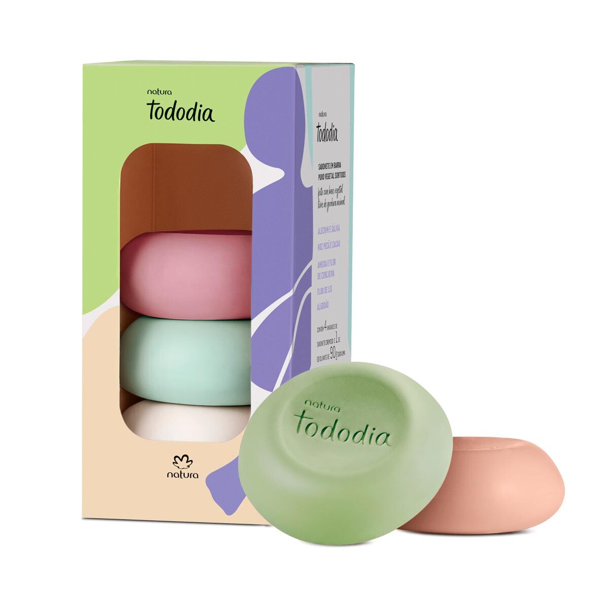 Natura TODODIA Sortido / Soap In Pure Vegetable Bar Assorted