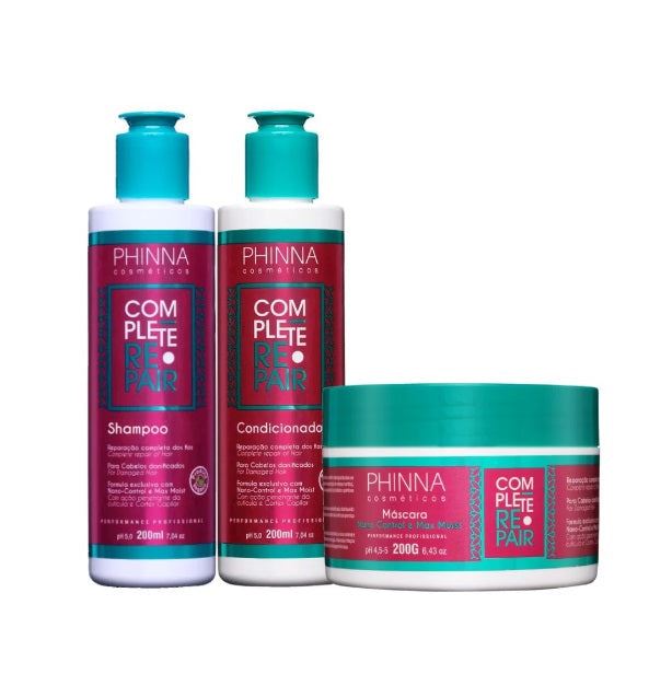Complete Repair Nourishing Damaged Hair Treatment Home Care Kit 3x200 - Phinna