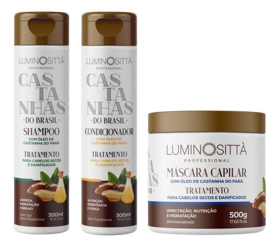 Luminositta Treatment for dry and damaged hair - Shampoo Conditioner and Hair Ma