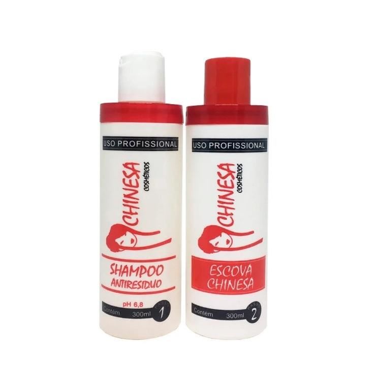 Kit Renforcement Cheveux Progressive Bush Chinois 2x300ml - Chinesa Cosmetics