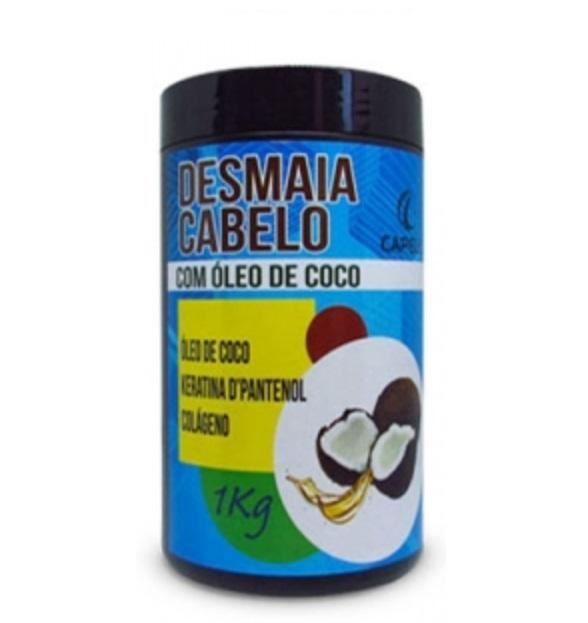 Desmaia Cabelo Hydration Coconut Oil D-Panthenol Collagen Cream 1Kg - Capelli