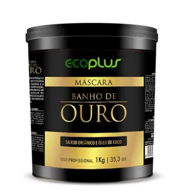 Professional Gold Bath Cream Organic Silicon Coconut Oil Mask 1Kg - Ecoplus
