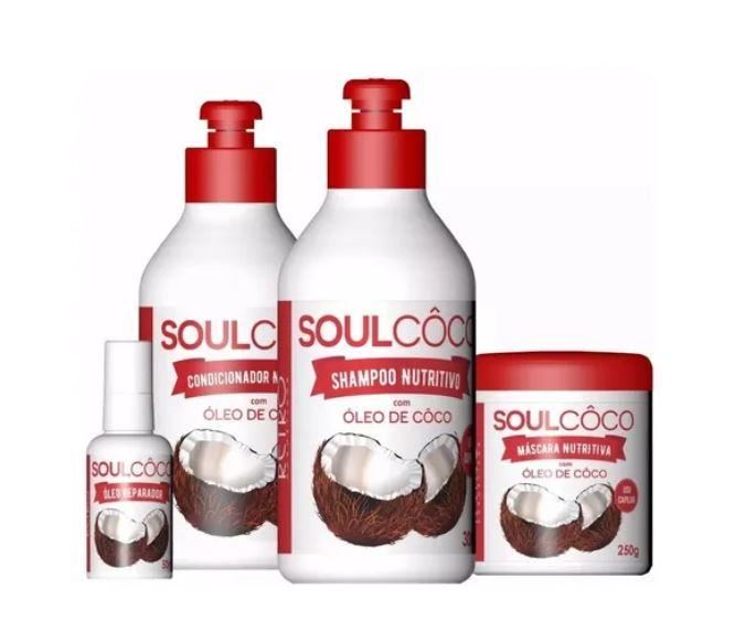 Soul Coconut Recovery Shine Anti Frizz Strenghtening Kit 3 Prod. - Retro Cosmeti