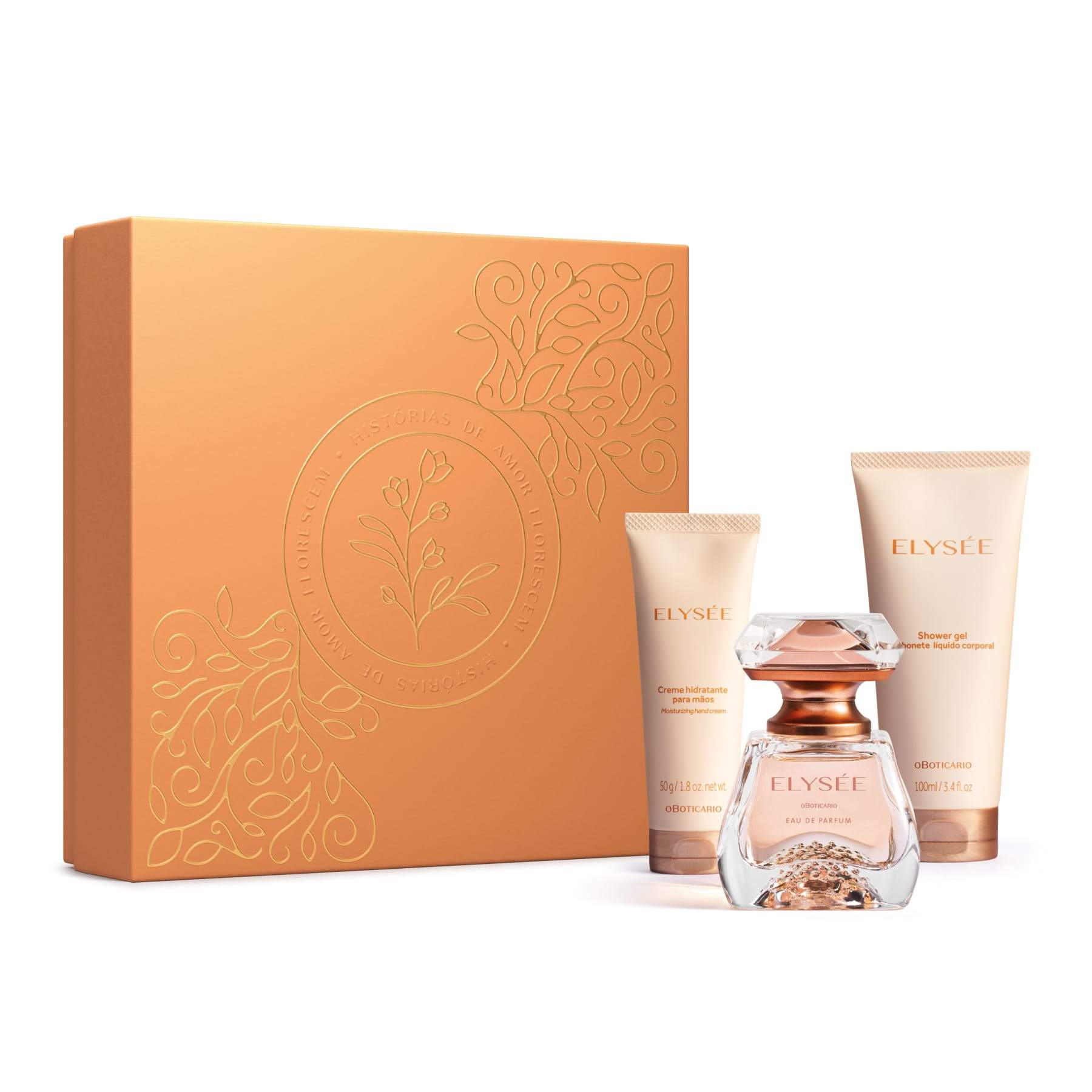 Kit Elysée : Eau De Parfum 50 ml + Gel Douche Corps 100 ml + Crème Mains 50 g - o Boticario