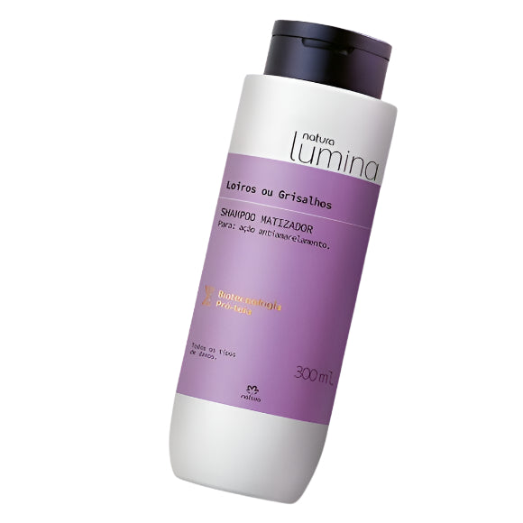Natura LUMINA Matizador Cabelos Loiros Grisalhos / Shampoing Matelas Cheveux Blonds Et Gris - 300ml