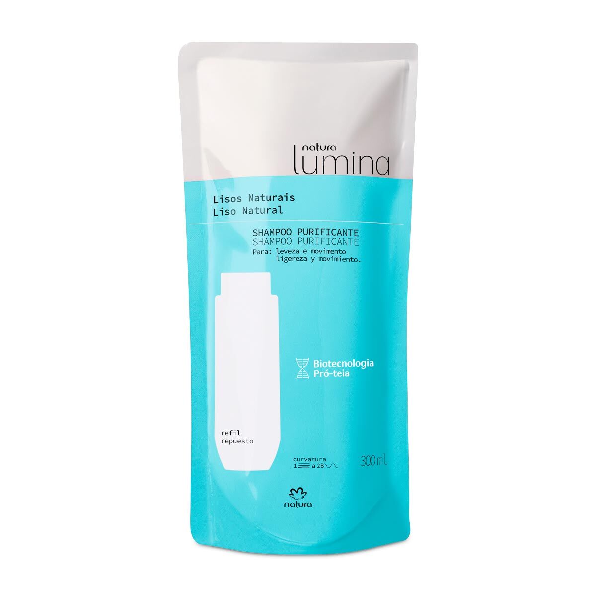 Natura LUMINA Purificante Cabelos Lisos / Refile Shampooing Purifiant Cheveux Lisse - 300ml