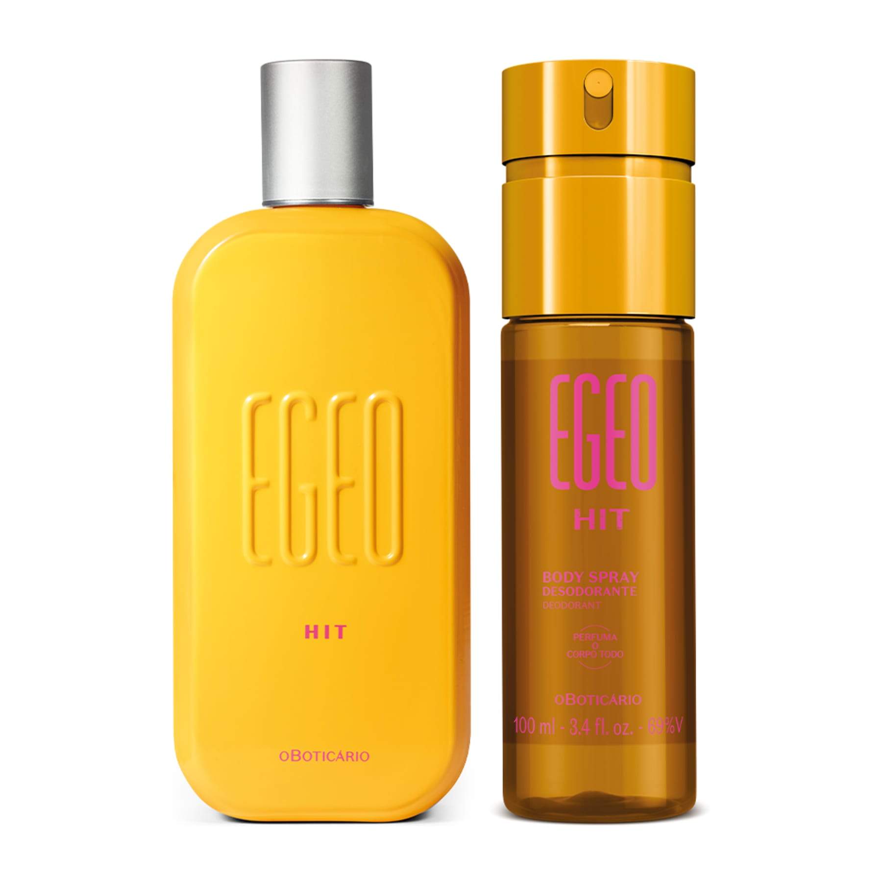 Kit Egeo Hit: Deodorant Cologne 90ml + Body Spray 100ml - o Boticario Perfume