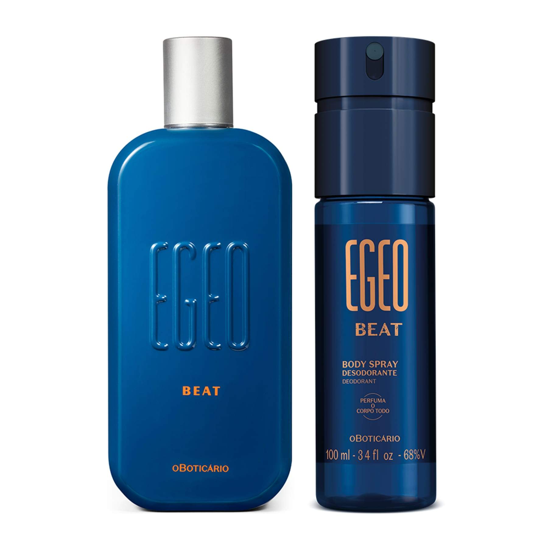 Kit Egeo Beat: Deodorant Cologne 90ml + Body Spray 100ml - o Boticario Perfume