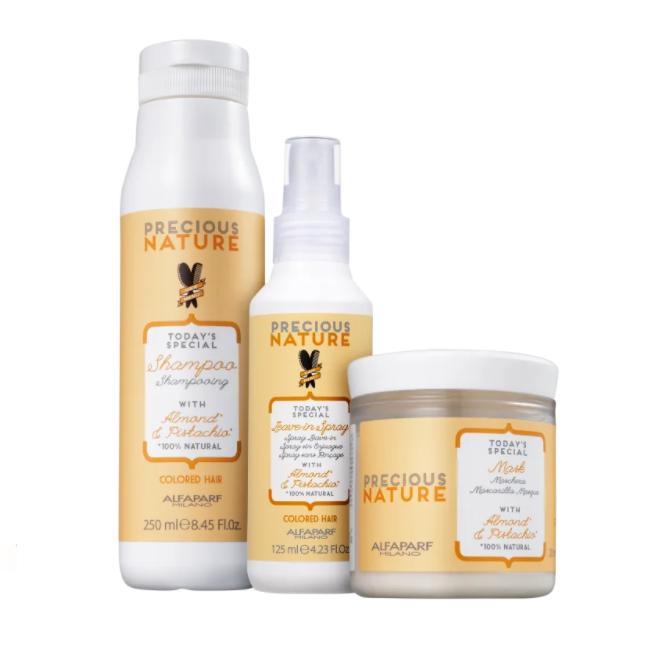 Alfaparf Milano Brazilian Keratin Treatment Special Precious Nature Colored Hair Almond Pistachio 3 Itens - Alfaparf Milano