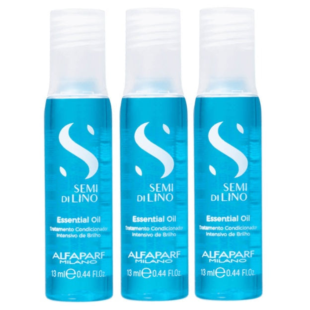 Alfaparf Milano Hair Care Lot of 3 Semi di Lino Sublime Essential Oil Hair Ampoules 13ml - Alfaparf Milano