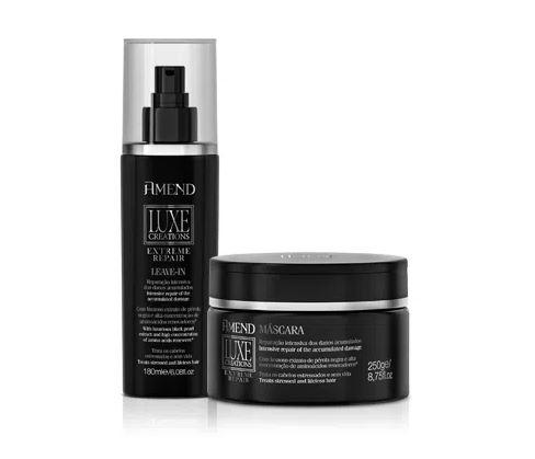 Amend Brazilian Keratin Treatment Luxe Extreme Repair Basic 1 Black Pearl Renewing Treatment Kit 2 Prod. - Amend
