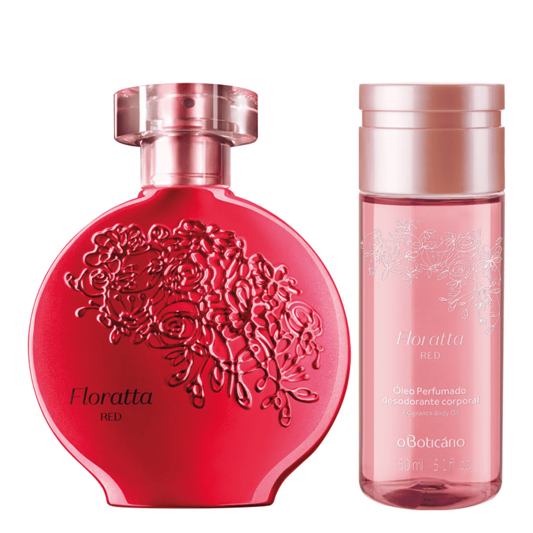 Kit Floratta Red: Deodorante Cologne + Body Fragrant Oil - o Boticario