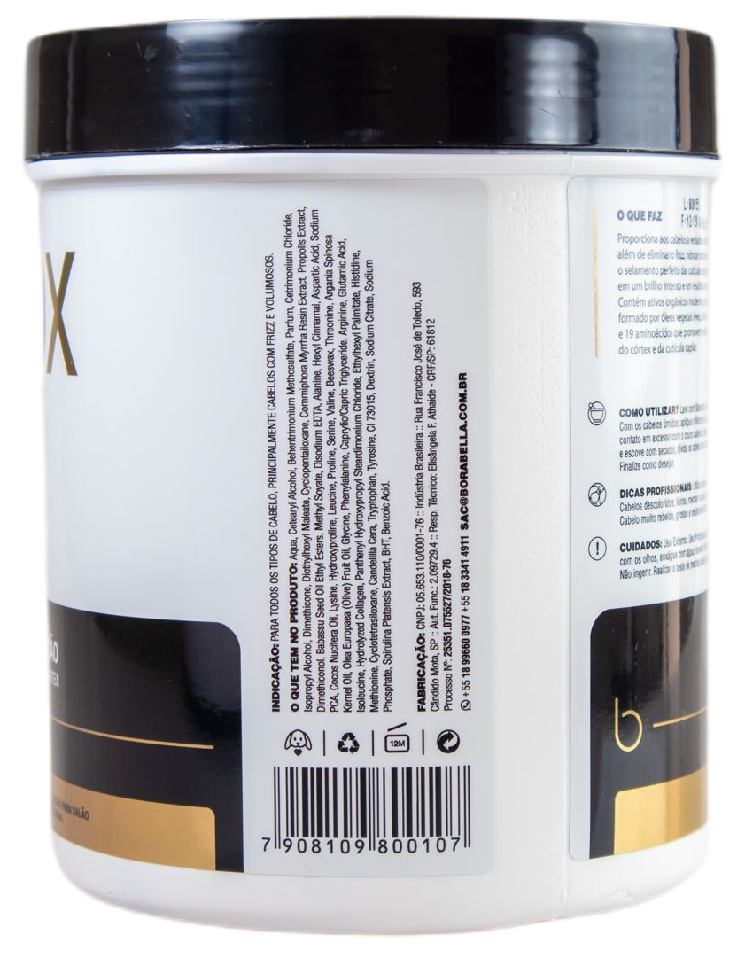 Borabella Hair Mask Boratox Formol Free Botox Mass Replenishment Organic Hair Mask 1Kg - Borabella