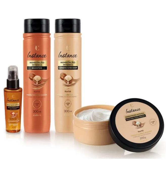 Eudora Home Care Instance Shea Karité Deep Moisturizing Dry Hair Treatment Kit 4 Itens - Eudora