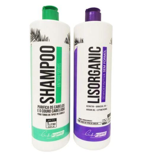 Exatbel Brazilian Keratin Treatment No Formol Progressive Semi Definitive Vegan Organic Lisorganic 2x1L - Exatbel