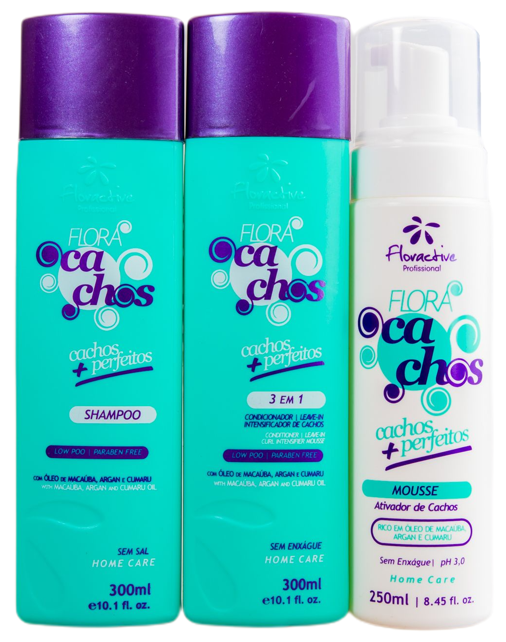 Floractive Brazilian Keratin Treatment Flora Curls Hair Treatment Kit 3 Products - Floractive