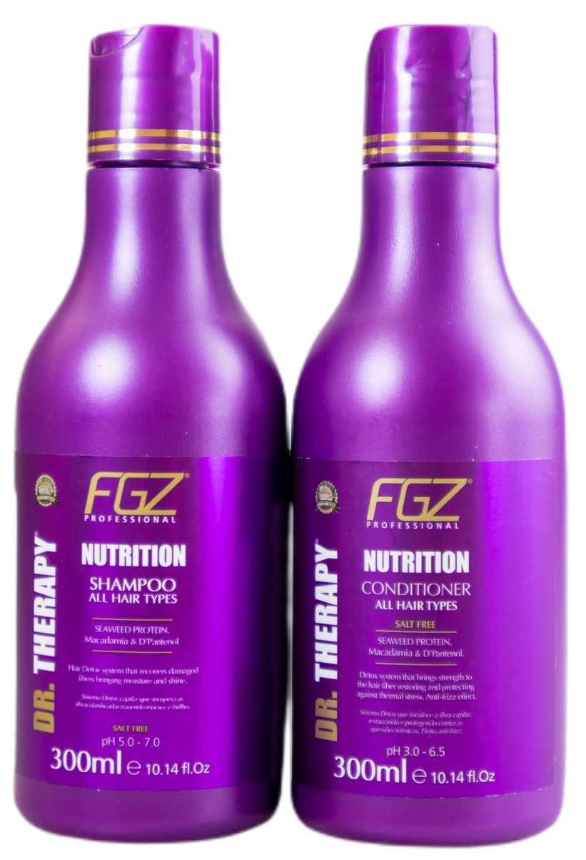 Fogazza Cosmetics Brazilian Keratin Treatment Dr. Therapy Shampoo and Conditoner Kit - Fogazza Cosmetics