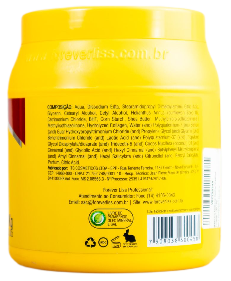 Forever Liss Brazilian Hair Treatment Hair Mask Treatment for Smoothing and Moisturizing MEALIZA 1kg - Forever Liss