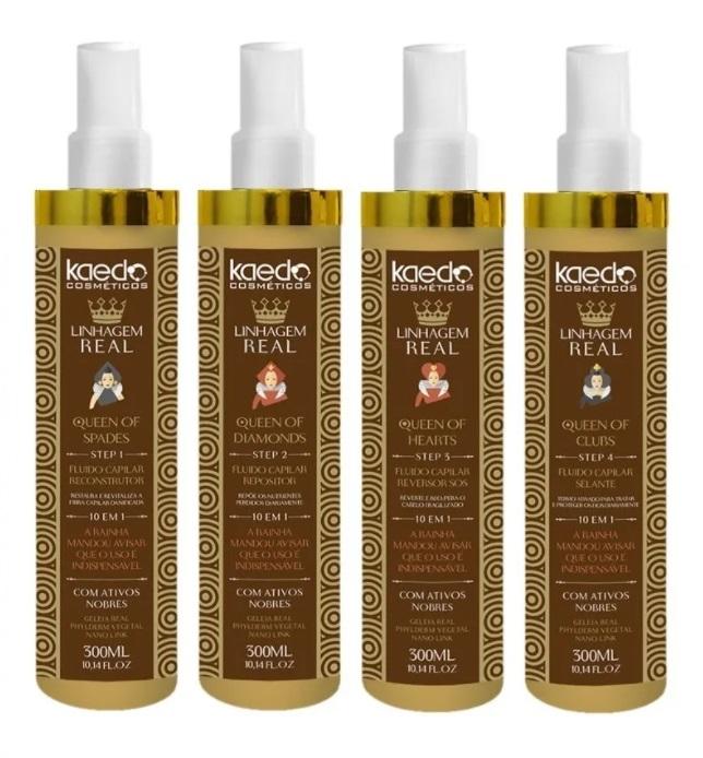 Kaedo Home Care Royal Line Capillary Schedule 10 in 1 Noble Assets Treatment Kit 4x300ml - Kaedo