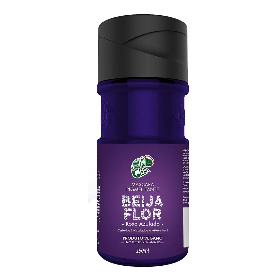 Kamaleão Color Home Care Brazilian Beija-Flor Bluish Purple Tint Pigment Vegan Mask 150ml - Kamaleão Color