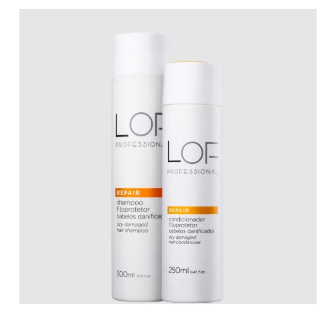 LOF Professional Shampoo & Conditioner Repair Phyto Protector Restore Antioxidant Hydration Kit 2 Itens - LOF Professional