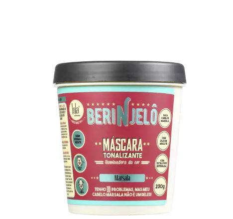 Lola Cosmetics Hair Mask Color Illuminator Aubergine Marsala Berinjelo Toning Mask 230g - Lola Cosmetics