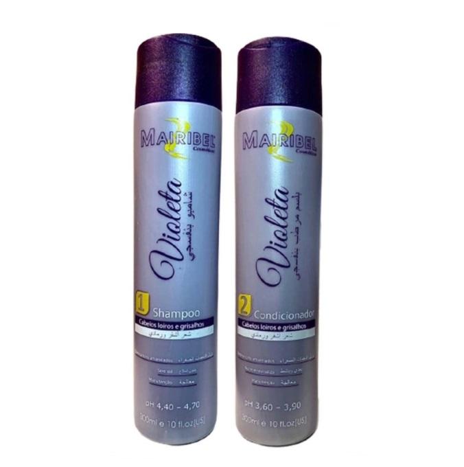 Mairibel Home Care Violeta Violet Gray Blond Hair Tinting Color Maintenance Kit 2x300ml - Mairibel