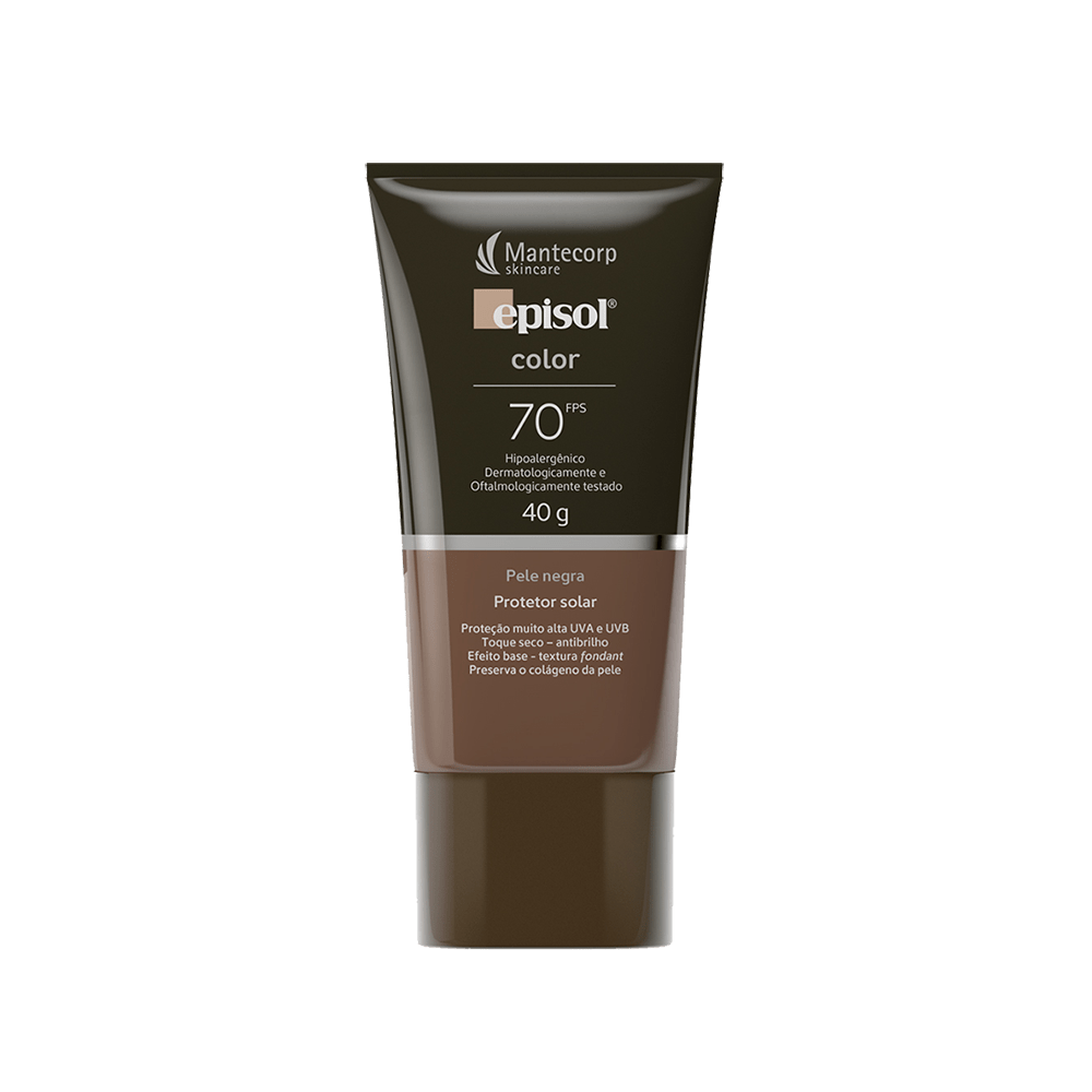 Mantecorp Facial protector Sunscreen Facial Episol Color Black LC FPS70 40g - Mantecorp