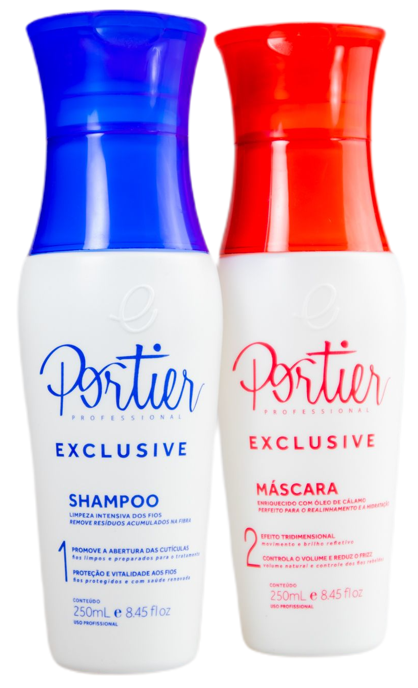Kit Lissage Brésilien Portier Exclusive Blowout - Shampoing & Masque 1L - Sans Formol