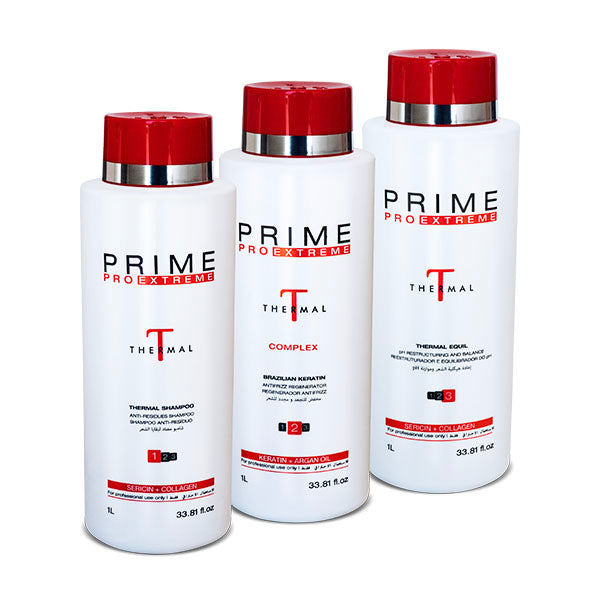 Prime Pro Extreme Hair Straighteners Kit Professional Thermal Complex Hair Treatment 3x1 - Prime Pro