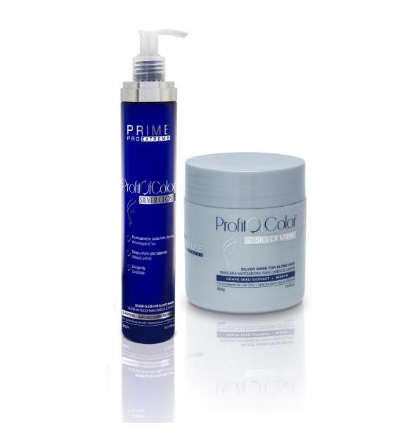 Prime Pro Extreme Home Care Profit of Color Blond Silver Toning Kit 2 Products - Prime Pro