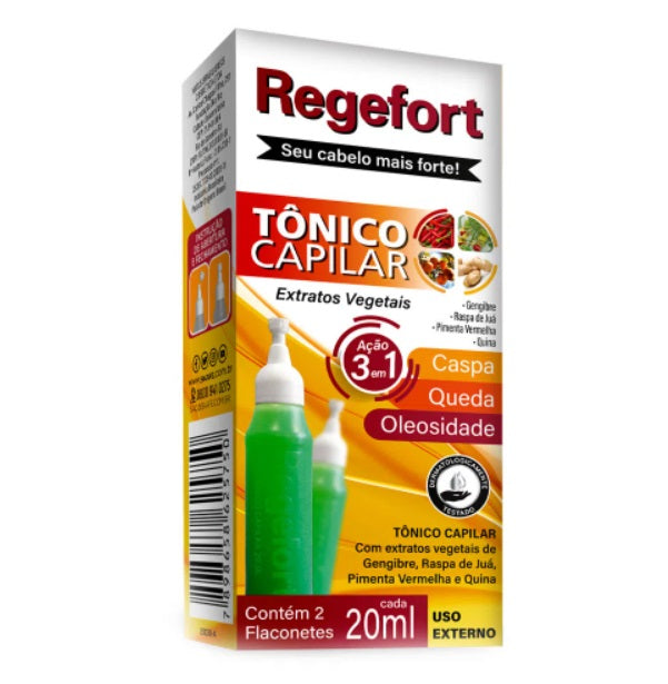 Skafe Hair Care 3 in 1 Tonic Regefort Anti Hair Dandruff Oiliness Control Treatment 2x20ml - Skafe