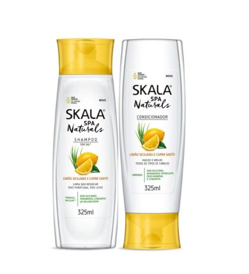 Skala Brazilian Keratin Treatment Spa Naturals Sicilian Lemon & Holy Grass Softness Oil Control Kit 2x325ml Skala