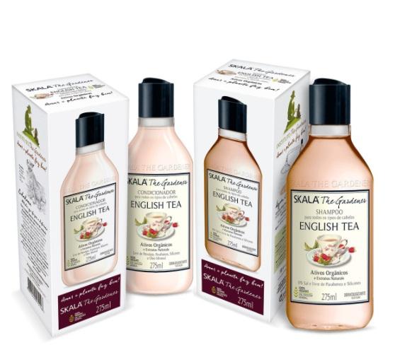 Skala Brazilian Keratin Treatment The Gardeners English Tea Strawberry Raspberry Acerola Vegan Kit 2x275ml Skala
