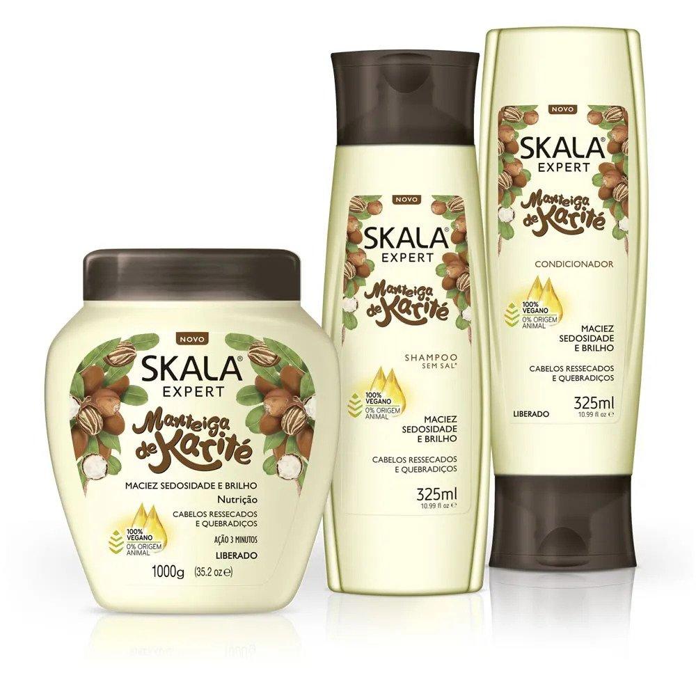 Skala Home Care Skala Expert Manteiga de Karité Shea Butter Powerful Nutrition Shine Treatment Kit 3 Prod. Skala
