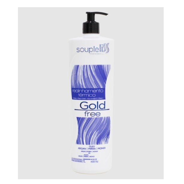 Realinhamento Térmico Gold Liss 1000ml Souple Liss - Progressiva para