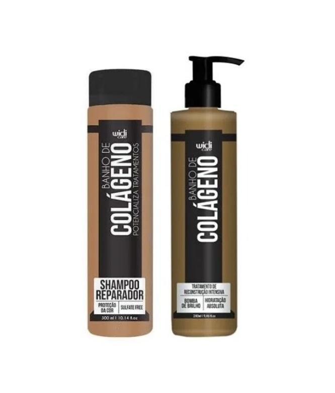 Widi Care Home Care Collagen Bath Repair Color Protection Brightness Treatment Kit 2 Itens - Widi Care