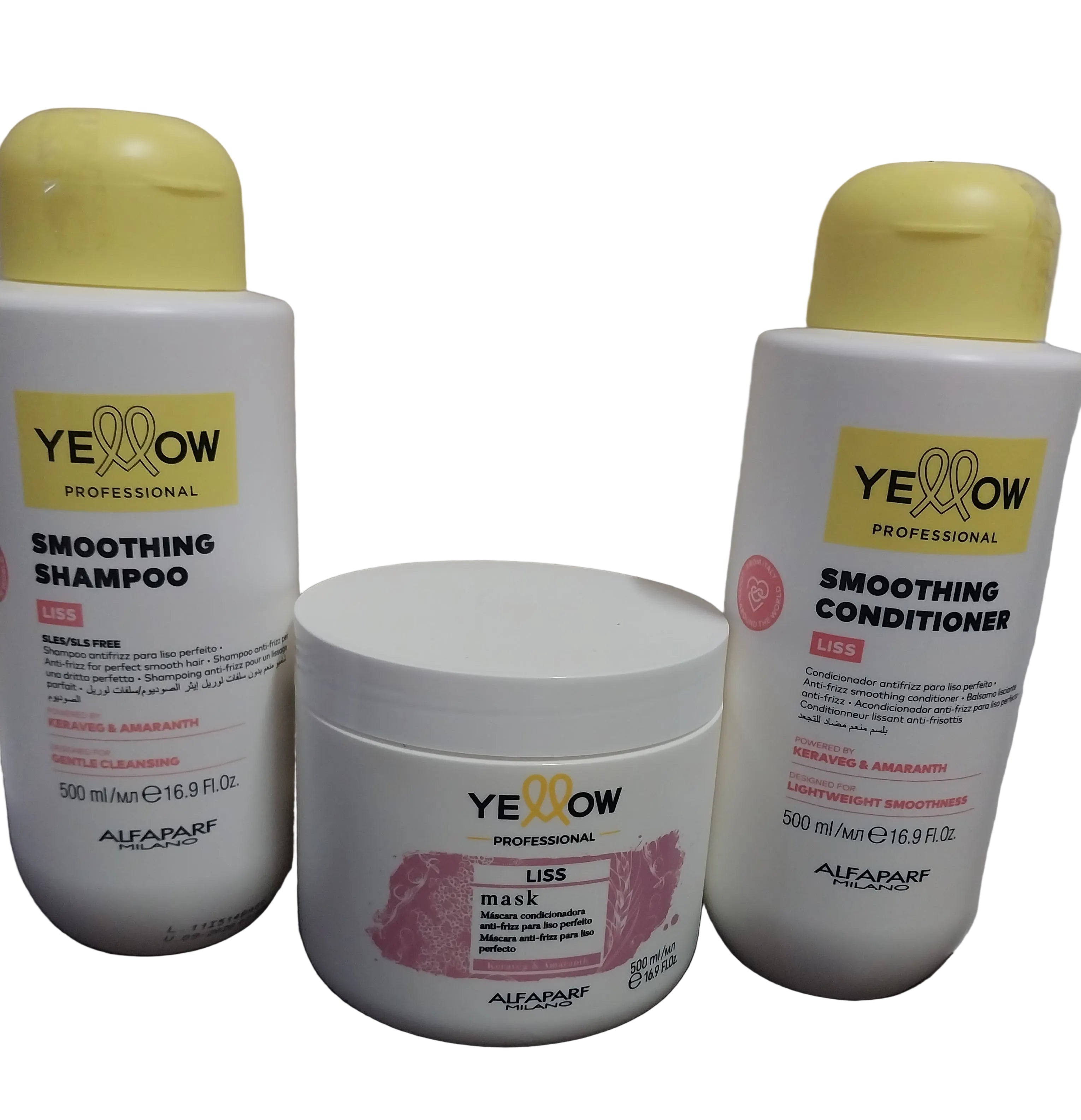 Liss Keratin Anti Hair Volume Home Care Softness Treatment Kit Yellow