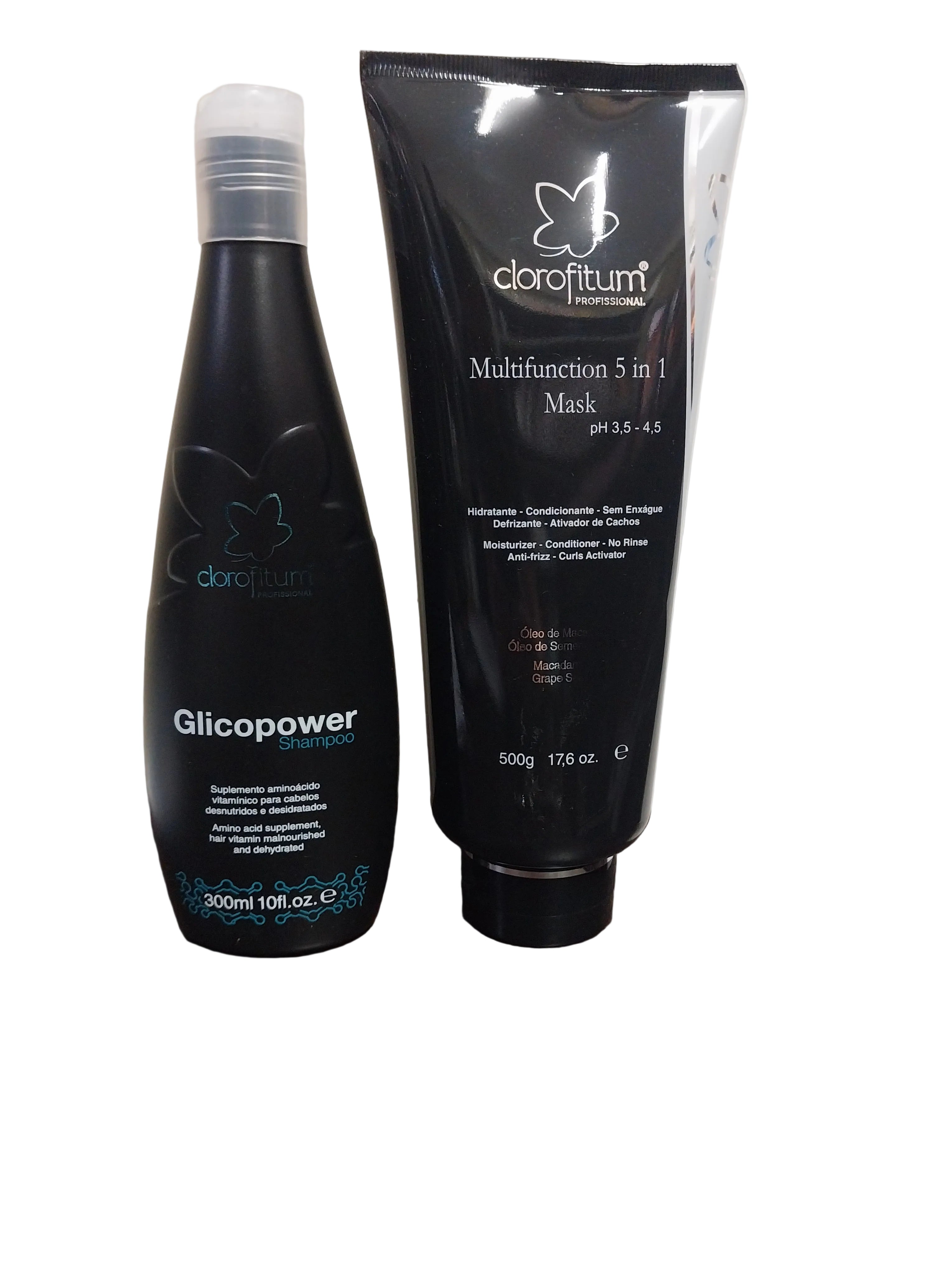 Kit de traitement capillaire multifonctionnel 5 en 1 Raisin Macadamia 2 Itens - Clorofitum