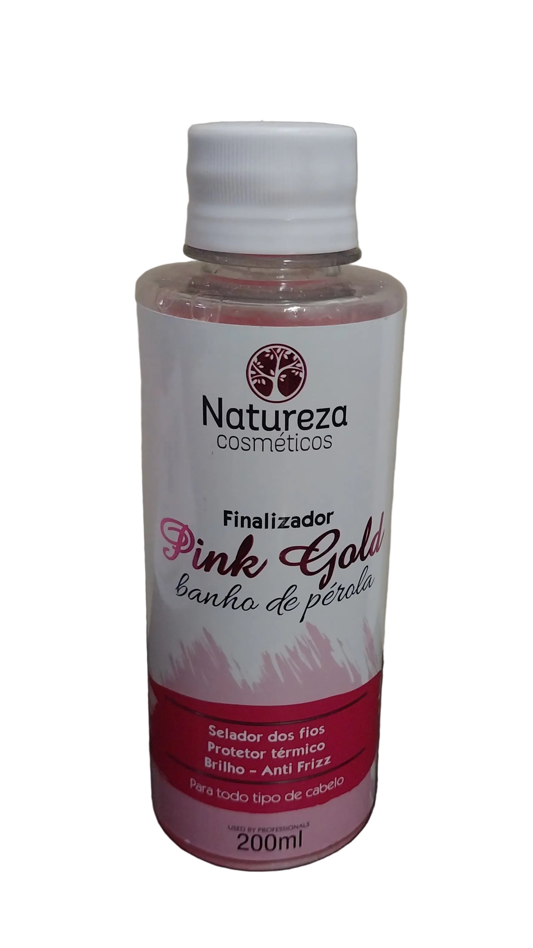 Pink Gold Finisher Pearl Bath Thermal Protector No Frizz Spray 200ml - Natureza