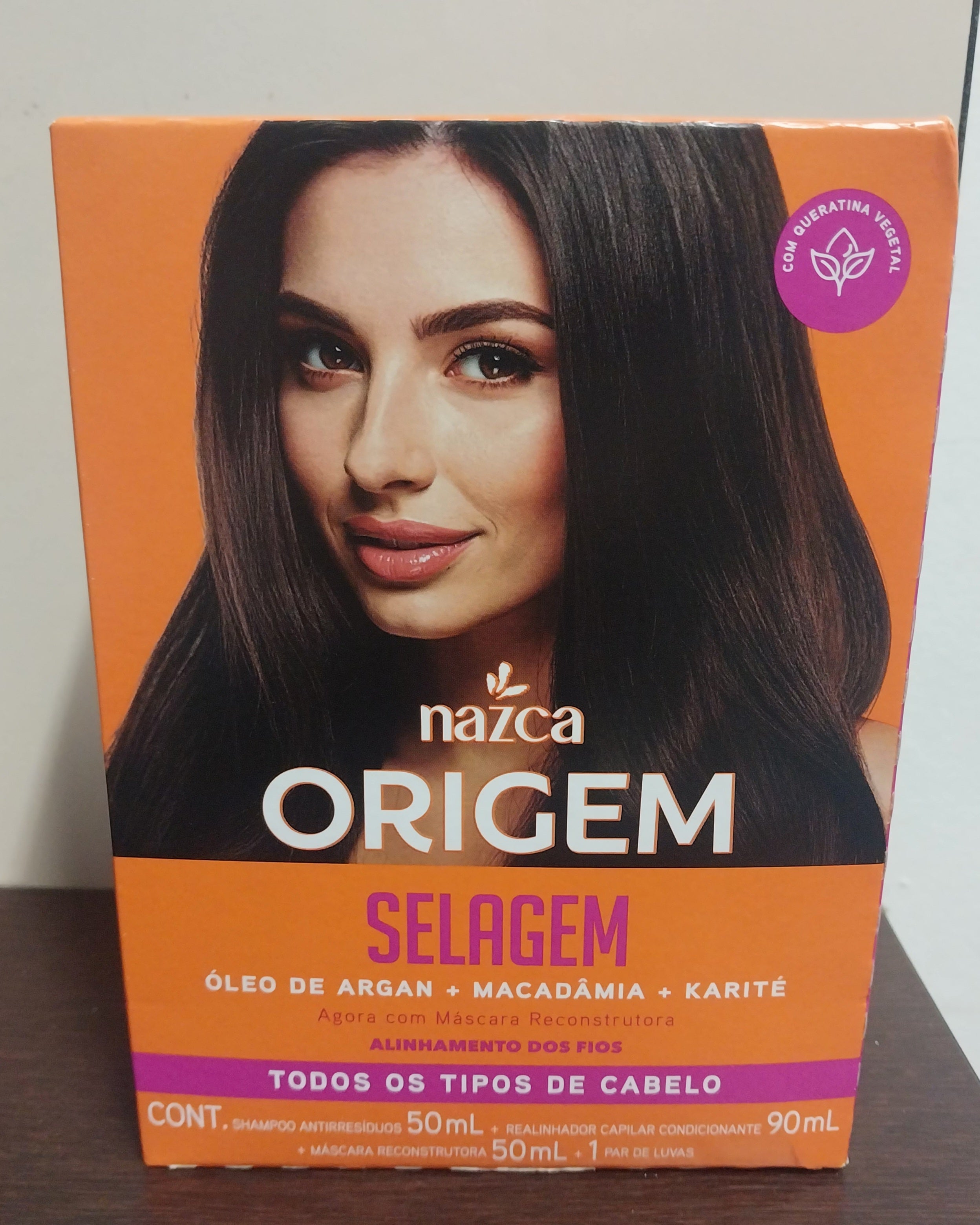 Origem Sealing Reducing Vegetable Keratin All Hair Types Smoothing Kit - Nazca