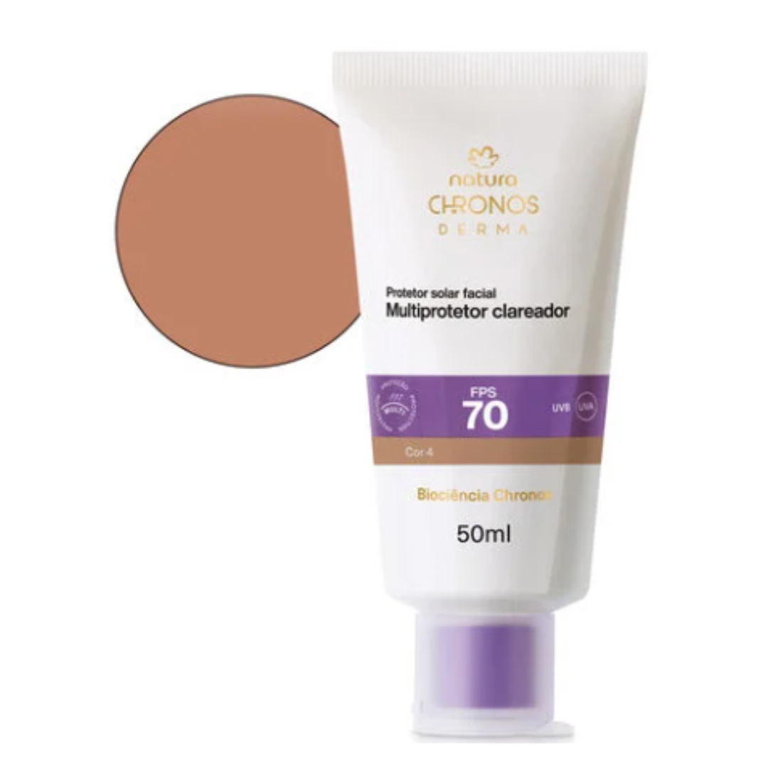 Chronos Derma SPF 70 Dark Spot Correcting Sunscreen Shade 4 50ml Natura