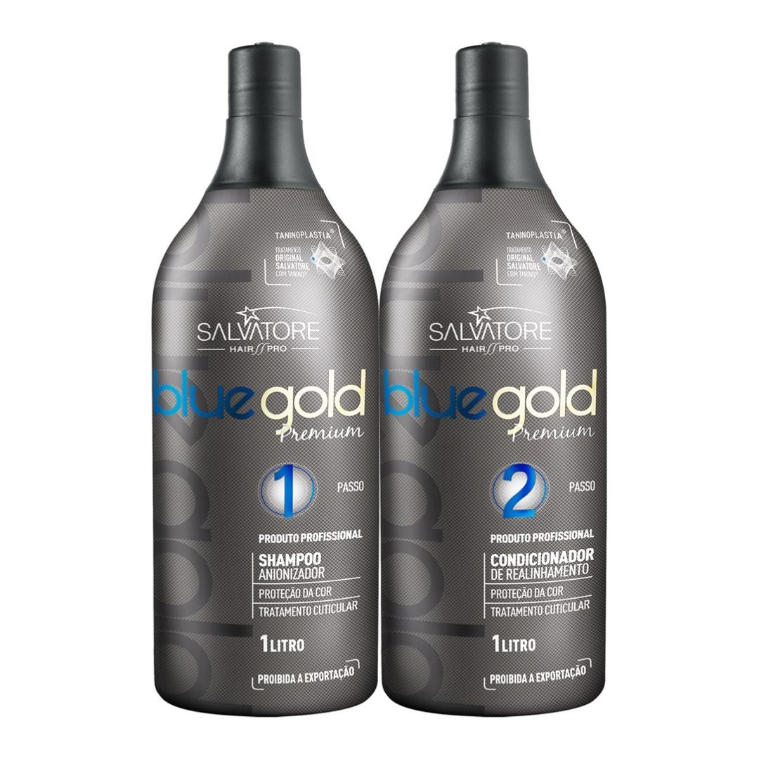 Kit de brossage progressif Premium Blue Gold de Salvatore 2x 1L / 2x 33,8 fl oz