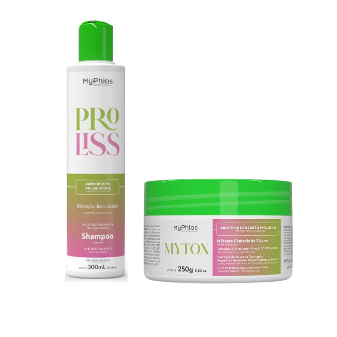 My Phios Cleansing Shampoo + MyTox Deep Hair Mask Hair Straightening Kit