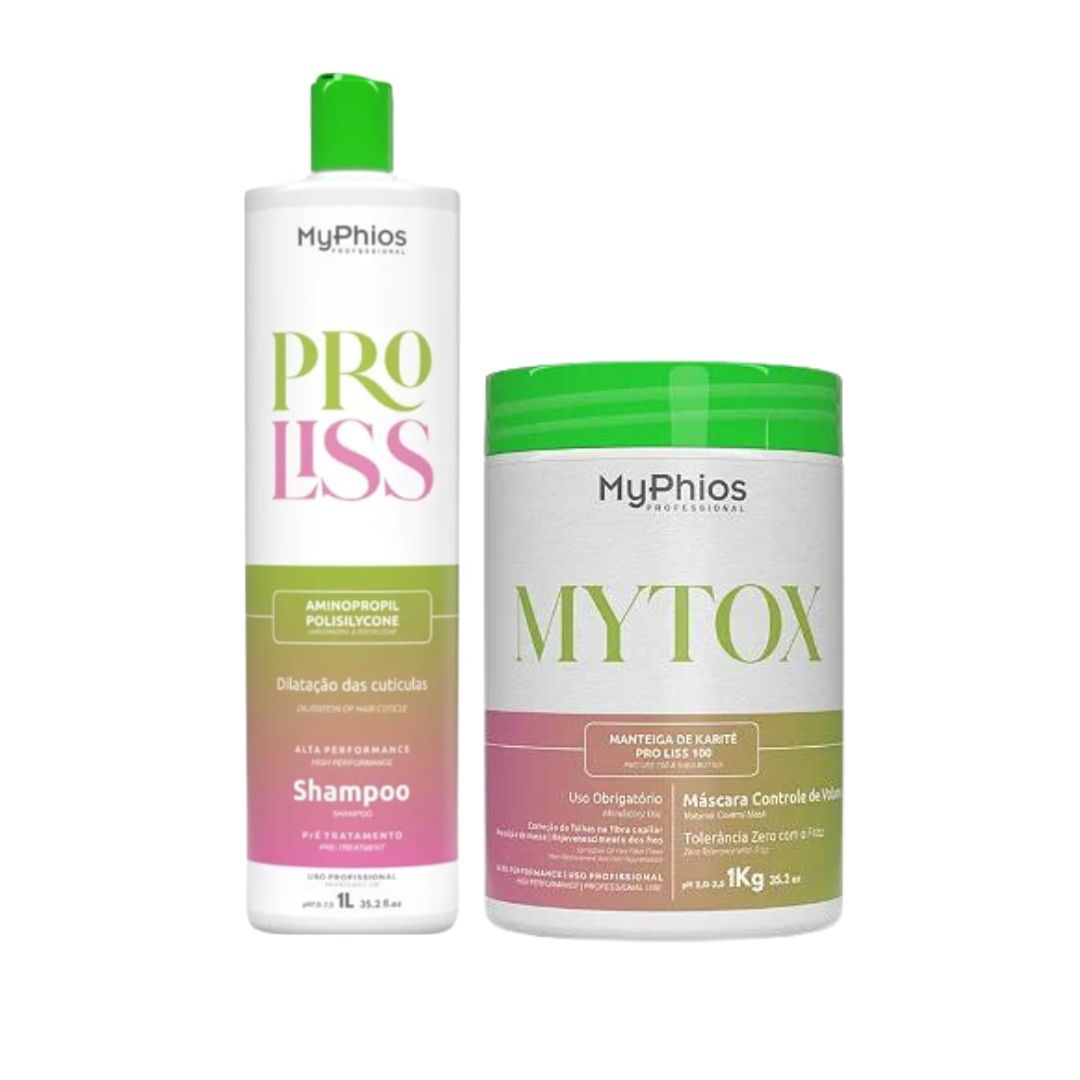 Kit de lissage capillaire My Phios Cleansing Shampoo + MyTox Deep Hair Mask 2x1