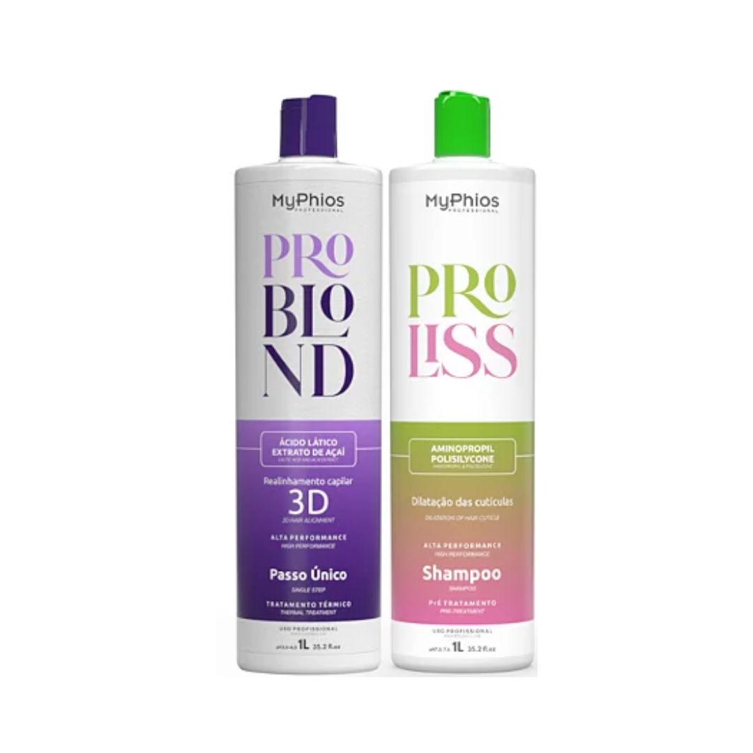 Mon shampooing Phios + kit de réalignement de brosse progressive Pro Blond 2x1